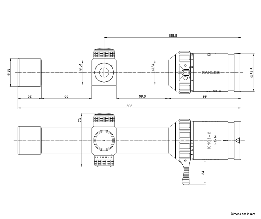  Kahles K18i-2 1-8x24 L ( 3GR)  