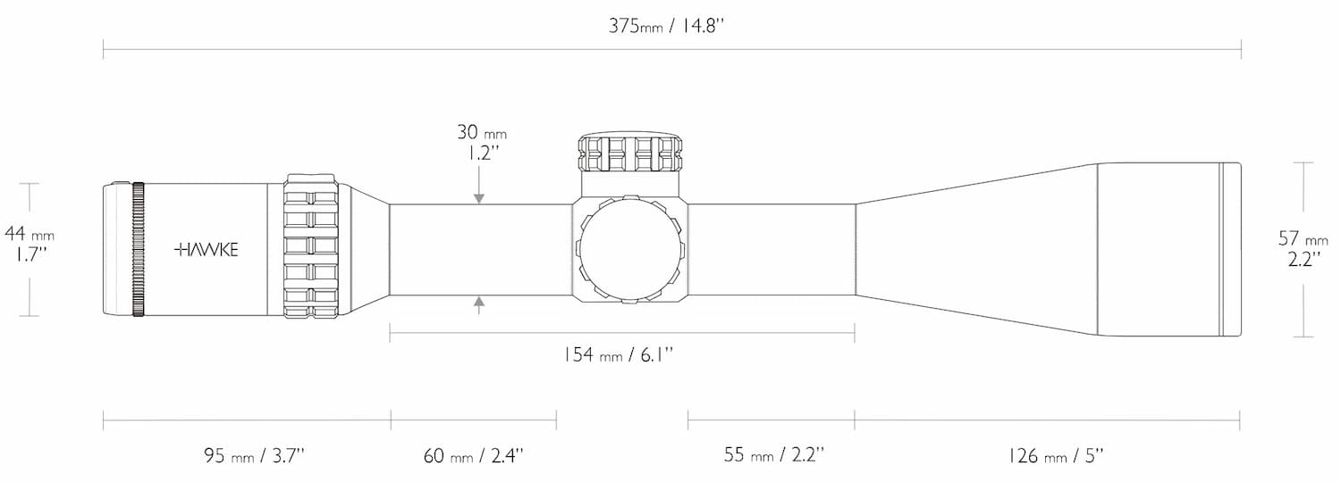 Прицел Hawke Frontier 30 SF 2.5-15x50 (сетка LR Dot) с подсветкой Прицел Hawke Frontier 30 SF 2.5-15x50 (сетка LR Dot) с подсветкой