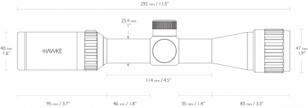 ������ Hawke Vantage 2-7x32 AO (����� Mil Dot)