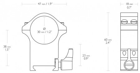 ������������� ������ Hawke Professional 30�� �� Weaver (BH=23��) 23 108