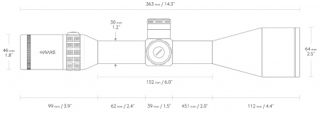 ������ Hawke Sidewinder 30 FFP 6-24x56 (����� FFP MOA) � ����������