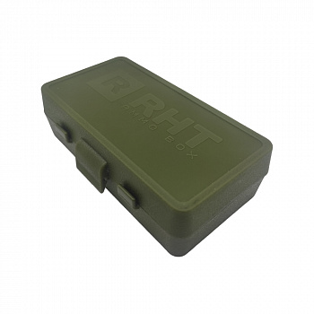 Коробка на 50 патронов 9mm Luger (9x19), 9мм Макаров, 345TK, 380 ACP RHT Ammo Box (зеленый) Коробка на 50 патронов 9mm Luger (9x19), 9мм Макаров, 345TK, 380 ACP RHT Ammo Box (зеленый)