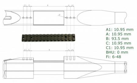 ������ Picatinny Apel EAW �� SHR 970 (E=93,5��) 83-00175