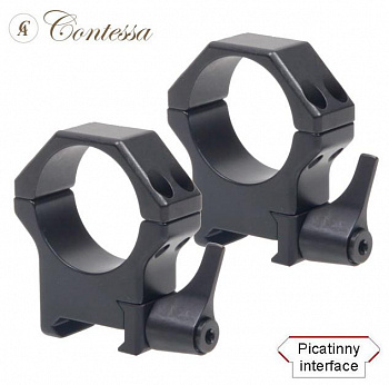 Быстросъемные кольца Contessa на Picatinny 30мм (BH=26мм) SPP02/D/SR Быстросъемные кольца Contessa на Picatinny 30мм (BH=26мм) SPP02/D/SR