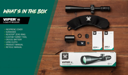 ������ Vortex Viper HD 5-25x50 FFP � ����������, ����� VMR-4 (MOA)