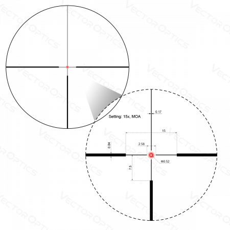 ������ Vector Optics Continental x6 2.5-15x56 ED SFP (����� Fiber German 4) � ����������