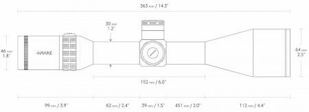  Hawke Sidewinder 30 FFP 6-24x56 ( FFP Half Mil)  