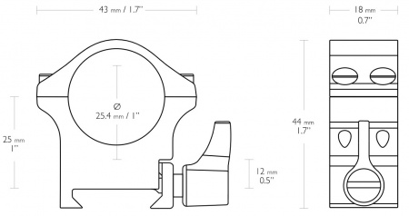 ������������� ������ Hawke Professional 25.4�� �� Weaver (BH=12��) 23 101