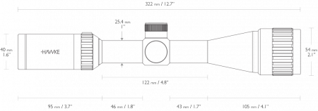 ������ Hawke Vantage 3-9x40 AO (����� Mil Dot)