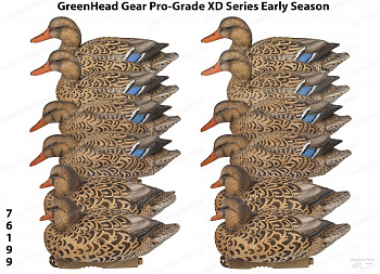 Кряква Avery GreenHead Gear Pro-Grade XD Series Early Season (комплект 12 уток) 76199 Кряква Avery GreenHead Gear Pro-Grade XD Series Early Season (комплект 12 уток) 76199