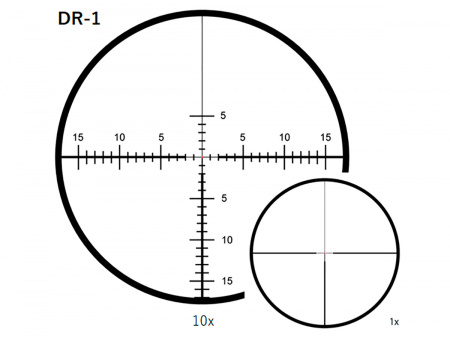 ������ March-F 1-10x24 Shorty FFP, 0.1MIL (����� DR-1) � ����������