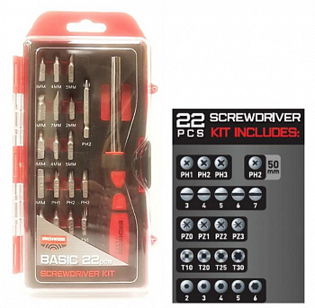 Набор бит с отвёрткой Birchwood Casey Basic Screwdriver Kit Набор бит с отвёрткой Birchwood Casey Basic Screwdriver Kit